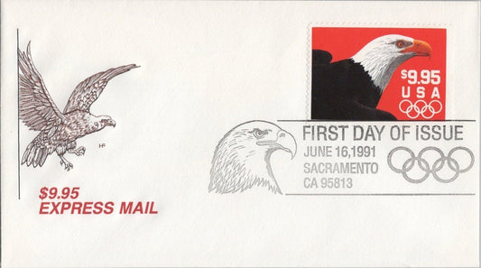 US 2541 House of Farnam FDC Express Mail Eagle Olympic Rings ZAYIX 121022SM27