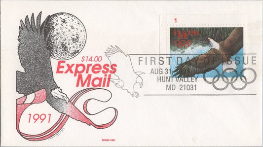 US 2542 Gamm FDC $14 Express Mail Eagle Olympic Rings ZAYIX 121022SM29