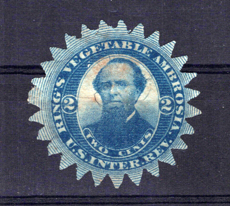 US Revenue Stamp Medicine RS201b VF/SF sound Ring's Die Cut ZAYIX 1024MAR013