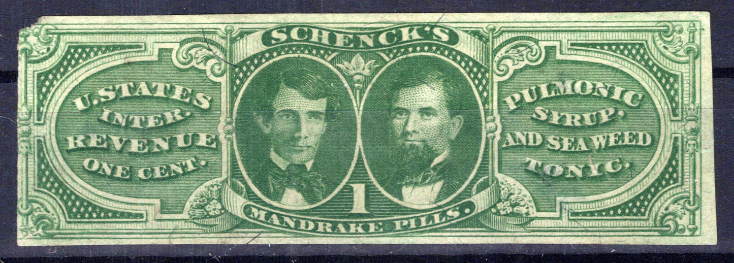 US Revenue Medicine RS212b Schneck's Mandrake Pills, cert ZAYIX 1024M_MAR017