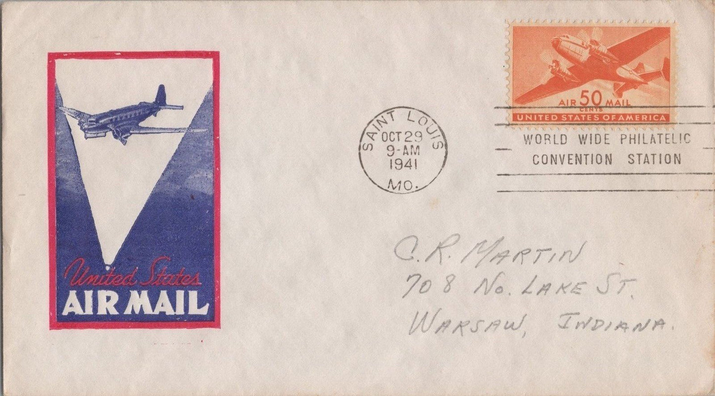 US C31 FDC - Henry Ioor cachet - 50c St. Louis postmark ZAYIX 092222SM12