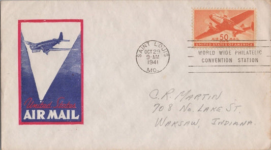 US C31 FDC - Henry Ioor cachet - 50c St. Louis postmark ZAYIX 092222SM12