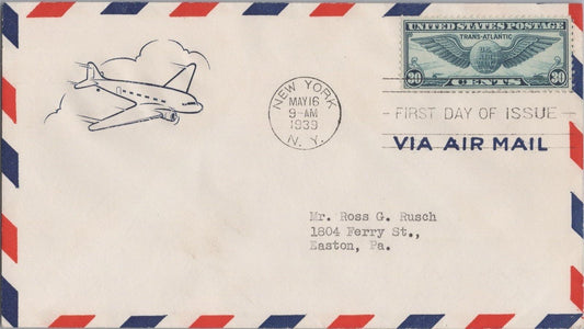 US C24 FDC House of Farnman Planty C24-23 BLUE plane SCARCE! ZAYIX 092222SM18
