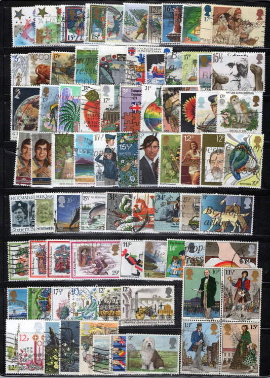 Great Britain 80 Different Stamps & Commemoratives CV ignored ZAYIX 0224S0330