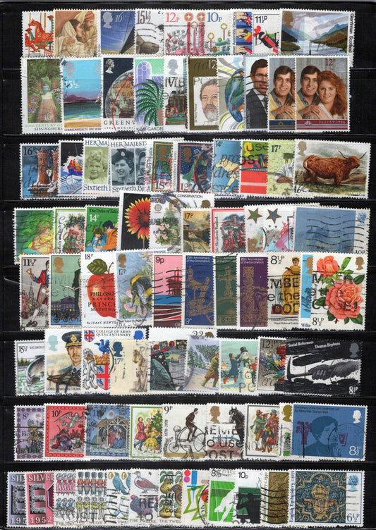 Great Britain 80 Different Stamps & Commemoratives CV ignored ZAYIX 0224S0329