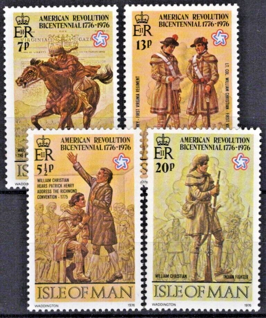 Great Britain Isle of Man 78-81 MNH Frontiersman Horses ZAYIX 020722S47M