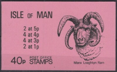 Isle of Man 190a MNH Booklet 40p Birds Wildlife Falcon Ram ZAYIX 021423S60M