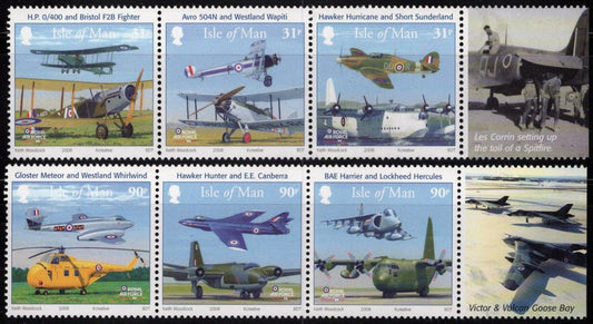 Isle of Man 1242a-1245a MNH Aviation Planes Royal Air Force ZAYIX 121022SM142