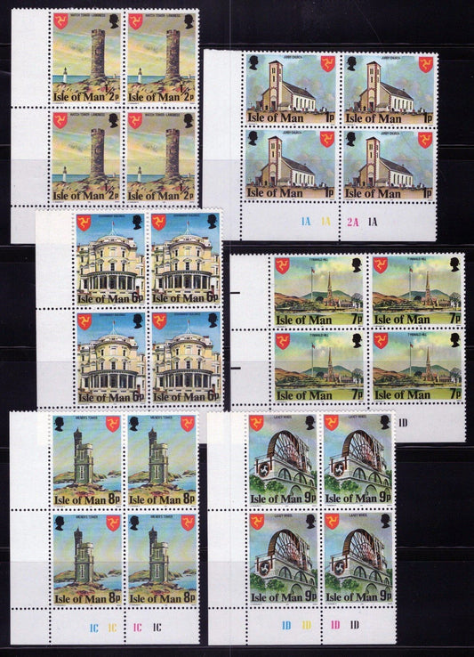 Isle of Man 113-129 MNH Landmarks Architecture Flowers Cats ZAYIX 121022SM158