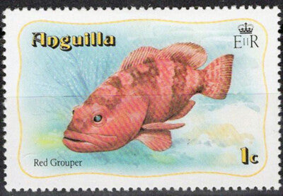 Anguilla 463 MNH Red Grouper Fish Marine Life ZAYIX 072622S10M
