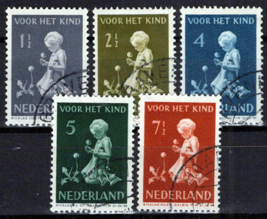 Netherlands B129-B133 CTO Semi-Postal Child With Flowers Zayix Stamps 0225S0484M