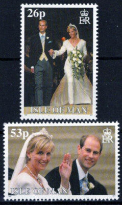 Isle of Man 837A-837B MNH Wedding Prince Edward Royalty ZAYIX 061223SM100M