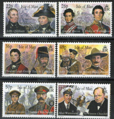Isle of Man 861ab-863ab MNH Military Leaders War ZAYIX 061223SM109
