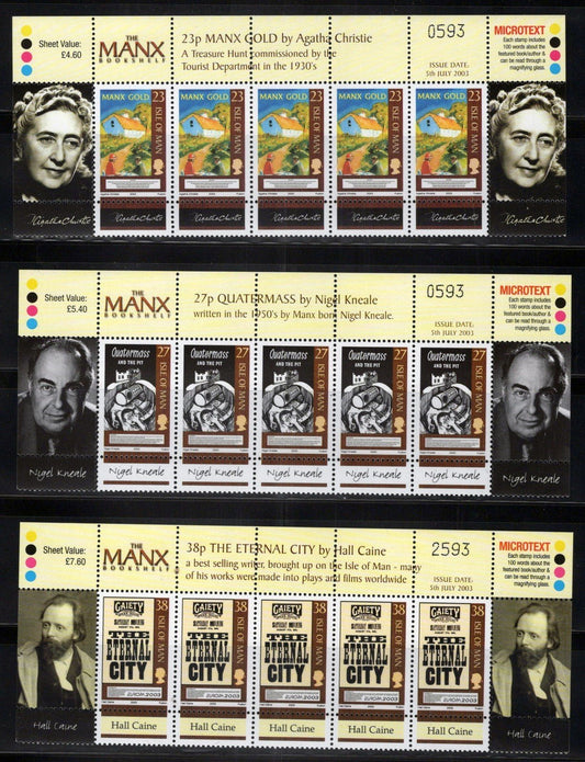 Isle of Man 994-999 MNH Manx Literature Authors ZAYIX 061223SM145