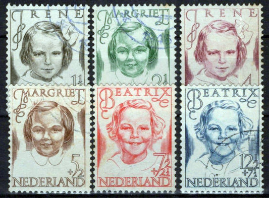 Netherlands B164-B169 CTO Semi-Postal Princess Irene Zayix Stamps 0225S0498