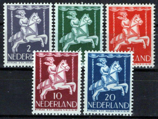 Netherlands B170-B174 MNH Semi-Postal Child Horses Zayix Stamps 0225S0501M
