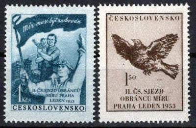 Czechoslovakia 567-568 MNH Dove Painting Picasso Peace Zayix Stamps 0325S0286