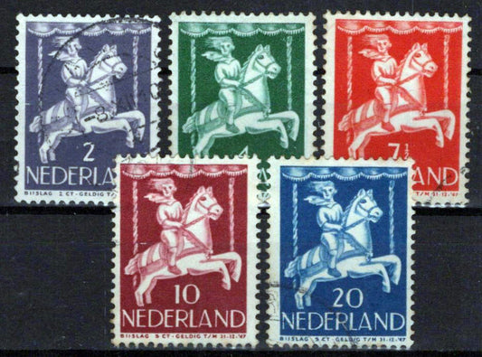 Netherlands B170-B174 Used Semi-Postal Child Horses Zayix Stamps 0225S0502M