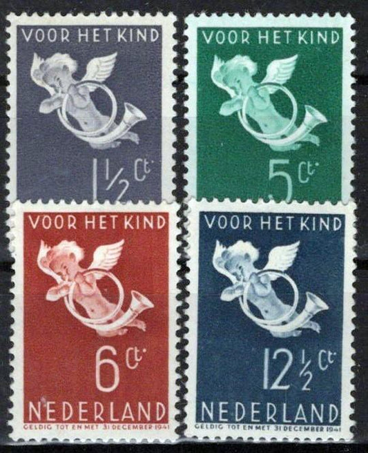 Netherlands B90-B93 MH Semi-Postal Cherub Angels Zayix Stamps 0225S0512M