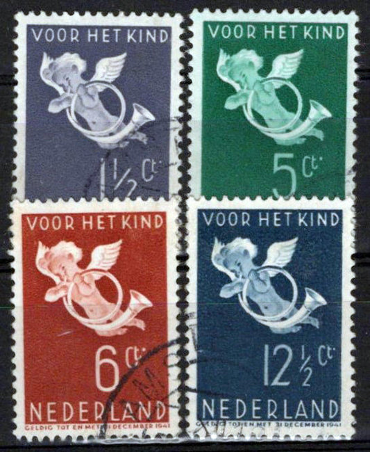 Netherlands B90-B93 CTO Semi-Postal Cherub Angels Zayix Stamps 0225S0513