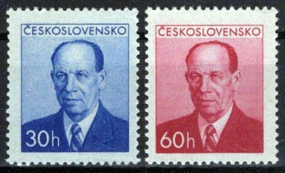 Czechoslovakia 605-606 MNH Pres. Antonin Zapotocky Zayix Stamps 0325S0301M