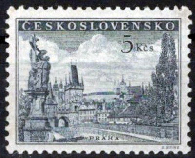 Czechoslovakia 619 MNH Charles Bridge Prague Castle Zayix Stamps 0325S0307