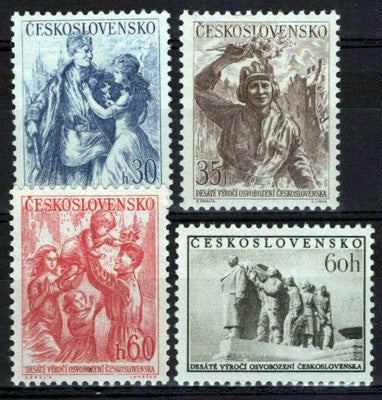 Czechoslovakia 688-691 MNH Stalin Memorial Soldiers Zayix Stamps 0325S0331