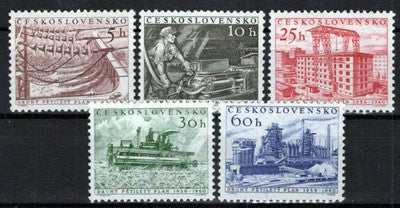Czechoslovakia 731-735 MNH Druhy Petilety Plan Industry Zayix Stamps 0325S0340