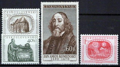 Czechoslovakia 791-794 MNH Jan Komensky Teaching Zayix Stamps 0325S0351