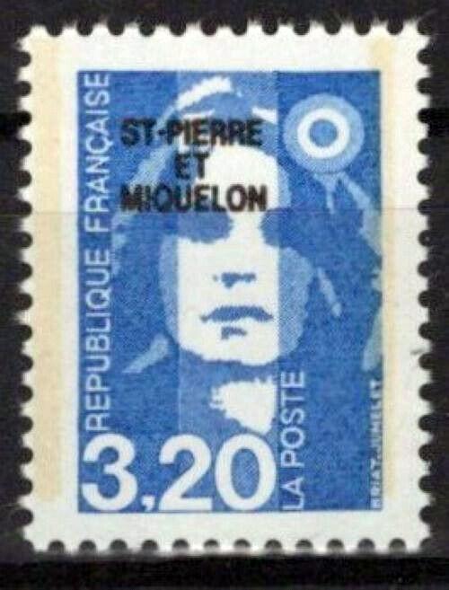 St. Pierre & Miquelon 534 MNH Ovpt Definitives Women ZAYIX 0524S0259M