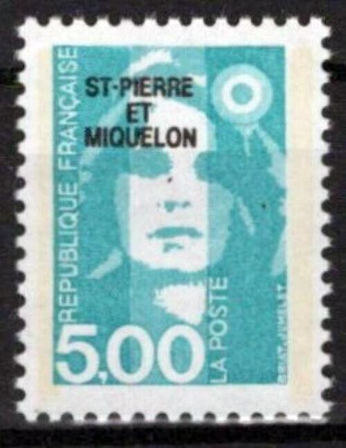 St. Pierre & Miquelon 543 MNH Ovpt Definitives Women ZAYIX 0524S0256M
