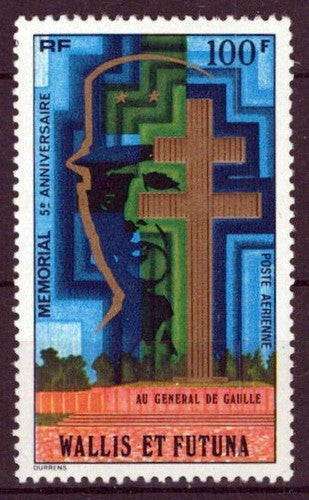 Wallis & Futuna Islands C72 MNH Air Post De Gaulle Memorial ZAYIX 0524S0276