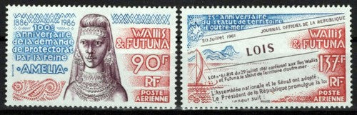 Wallis & Futuna Islands C148-C149 MNH Air Post Queen Amelia ZAYIX 0524S0280