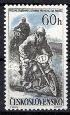 Czechoslovakia 815 MNH Motorcyclists Races Sports Zayix Stamps 0325S0357