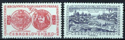 Czechoslovakia 854-855 MNH King George of Podebrad Zayix Stamps 0325S0370