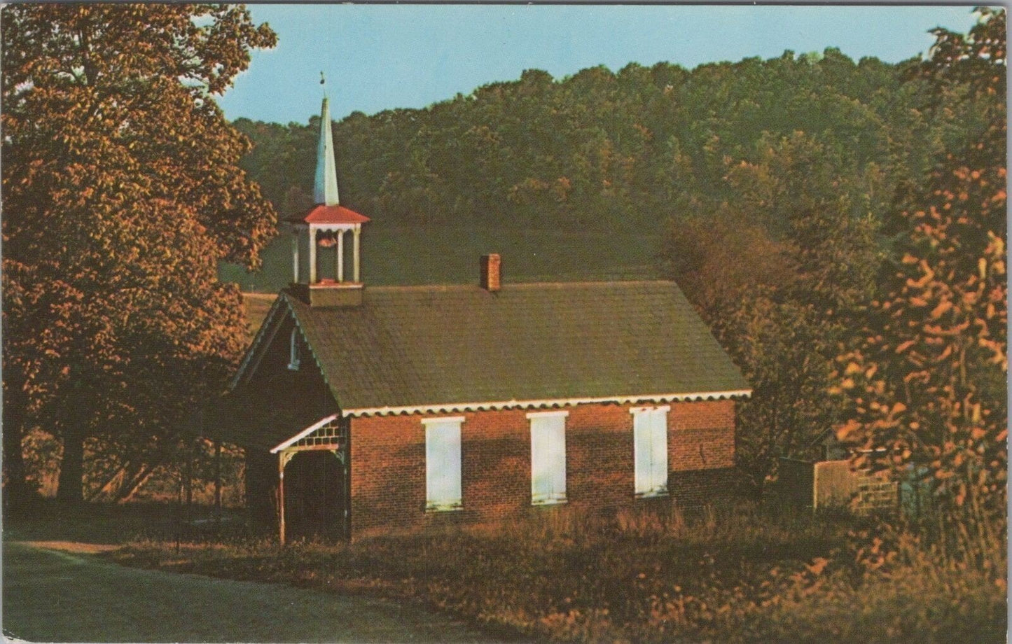 Old Country School at Sunset Reading Pennsylvania Postcard ZAYIX 090222PC111