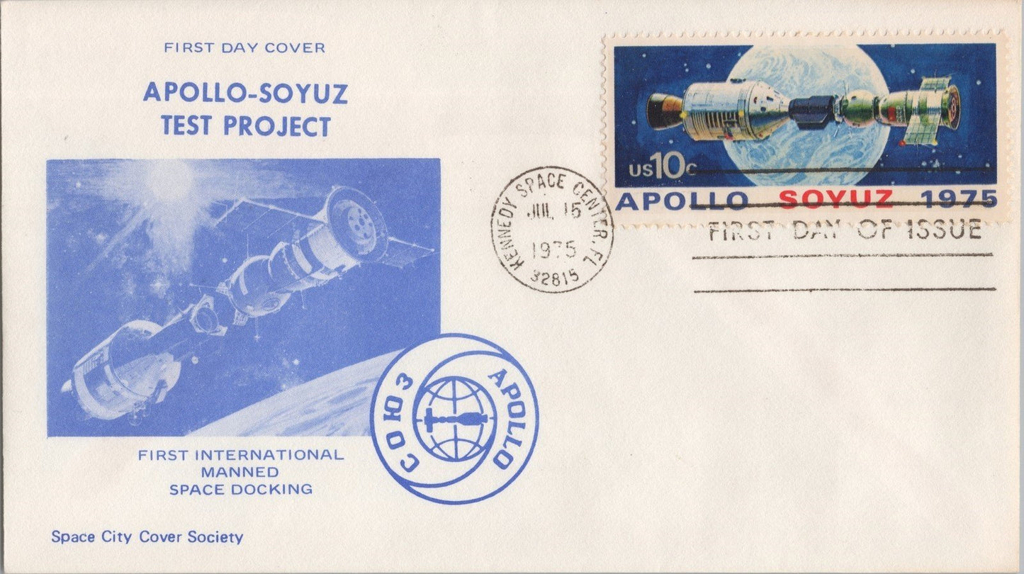 US 1569-70 FDC Space City Cover Society Kennedy Space Center ZAYIX 061922SM03