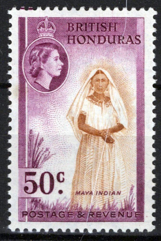 British Honduras 152 MLH 50c Maya Native American Woman ZAYIX 041123S138