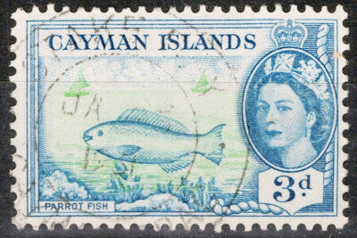 Cayman Islands 141 Used Parrot Fish Marine Life ZAYIX 072822S10M