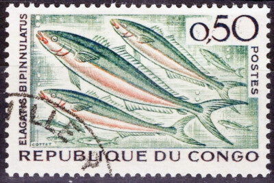 Congo PR 96 Used/CTO Rainbow Runners Fish Marine Life ZAYIX 072822S26M