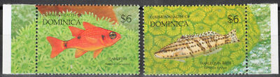 Dominica 1480-1481 MNH Fish from SS Marine Life ZAYIX 072822S34