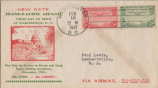 US C21-C22 FDC DJ Kapner cachet combo Planty C21-C22-15 ZAYIX 092222SM28