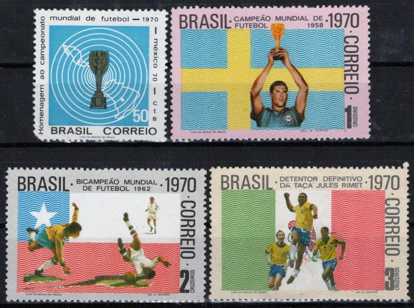 Brazil 1166-1169 MNH Soccer Sports Games ZAYIX 071423S186