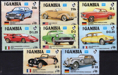 Gambia 620-627 MNH AMERIPEX Automobiles Transportation ZAYIX 061923S132M