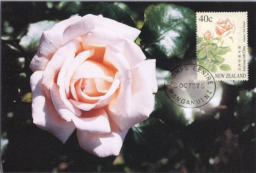 New Zealand China Joint Issue FDC Maxi Card Flower Rose Zayix Stamps 042522SM68