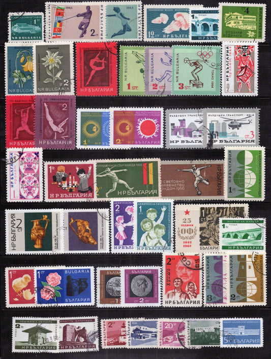 Bulgaria Stamp Collection Used Architecture Sports Flowers ZAYIX 0324M0124