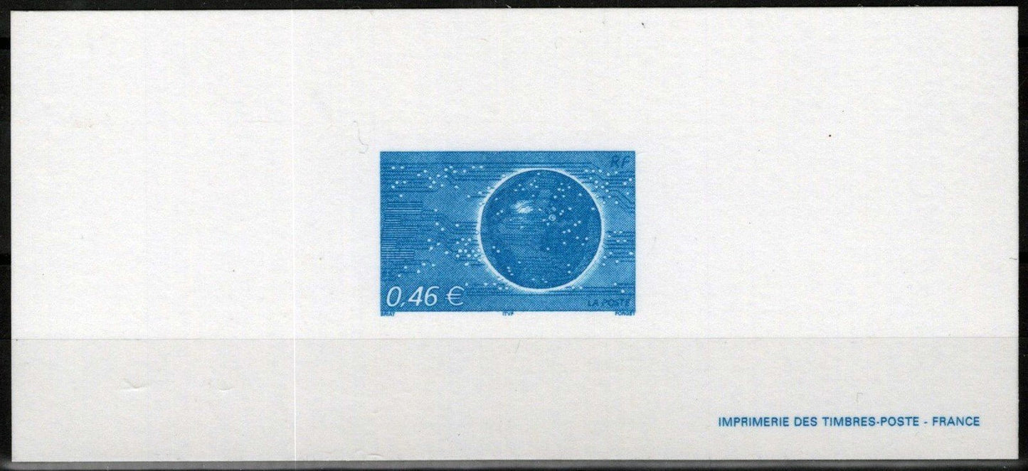 France 2918 MNH Proof Globe Microcircuits Communications 092222SM116