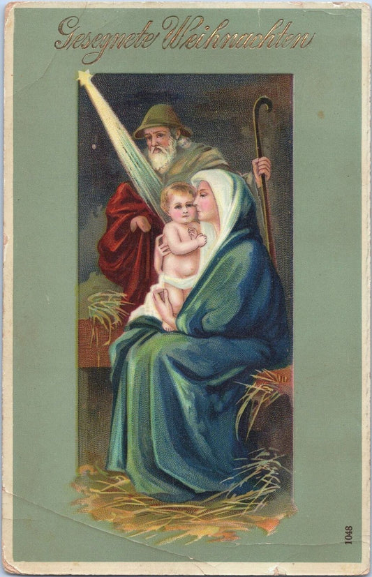 ZAYIX Christmas Holy Family in Manger - Otto Schloss KG Germany 1048 060522SM105
