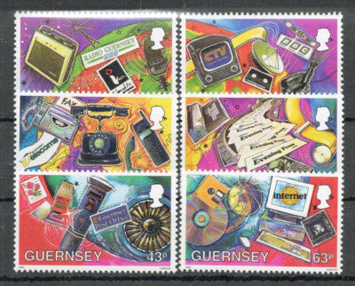 Guernsey 597-602 MNH Communications Radio Television ZAYIX 101623S108M