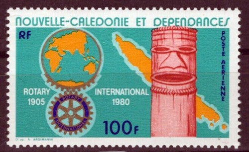 New Caledonia C161 MNH Air Post Rotary International Maps ZAYIX 0524S0335